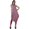 thumbnail image 3 of Moomaya Robe Kurti à une Épaule Imprimée pour Femme, Sans Manches, à Col Bénitier, Style Bohème, Tenue de Soirée de Designer, 3 of 7