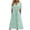 Green, variant on CFLVAEK Summer Dress for Women Eyelet Notch V Neck Cutout Short Sleeve Shirt Dress A Line Long Dress With Pocket Casual Loose Fit Midi Dress