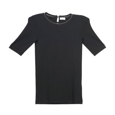 Brunello Cucinelli Women's Black Short Sleeve Monili T-Shirt - XXL