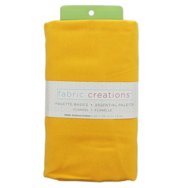 FABRIC CREATIONS flanelle 100 % coton tissu prédécoupé, jaune