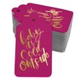 thumbnail image 1 of Inkdotpot Baby It's Cold Outside Baby Shower Bottle Tag Real Gold Foil Favor Hang Tags 50 Pack, 1 of 6