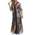 thumbnail image 1 of 2025 Robe à Revers à Boutons pour Femmes Robe Chemise Fendue Courte Décontractée Robes pour Femmes pour le Travail Robes d'Été pour Adolescentes s Robe Midi pour Femmes Robes pour Femmes Midi, 1 of 5