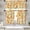 Floral Yellow, variant on Brown Kitchen Curtains Grey White Window Curtains Valance and Tier Set 36 Inch, Contemporary Rod Pocket Short Tier Curtain, Abstract Art Small Cafe Curtains for Kitchen Decor