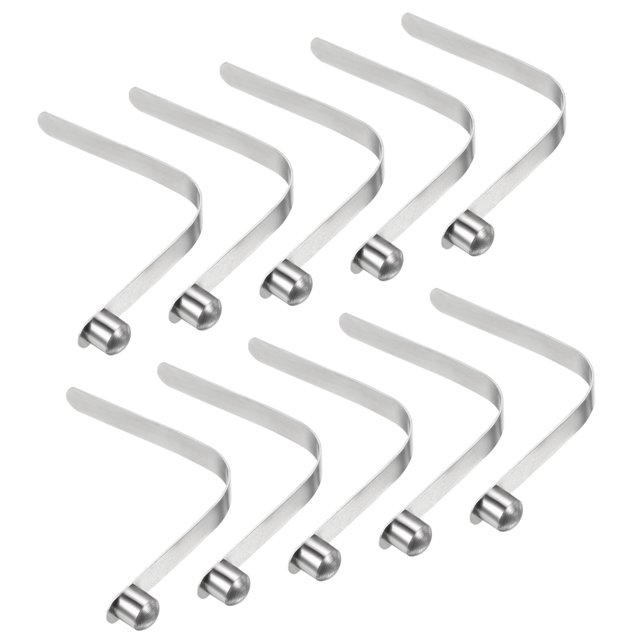 Unique Bargains 8x8mm Kayak Paddle Snaps, Hollow Button Single Pin Lock Tube Spring Clips for Tent Pole, 10 Pack