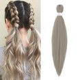 thumbnail image 1 of EGNMCR Wigs Human Hair A Gradient Color Hair Pre-stretched Crocheted Hair Filament 26 Inches extension piece, 1 of 8