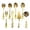 B, variant on Hearth & Gear Stainless Steel Tableware Shared Set Fork Spoon Butter Cake Shovel Service Spoon Fork Soup Leakage round Place Mats for Kitchen Table Modern Kitchen Table Set for 4 Placement Mats for