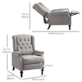 thumbnail image 3 of HOMCOM Manual Reclining Sofa with Wingback Design Armrests for Living Room, 3 of 10