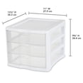 thumbnail image 4 of Sterilite 3 Drawer White Unit, 4 of 7