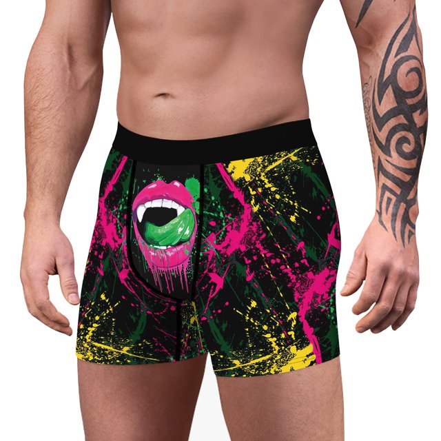 LSLJS Christmas Digital Printing Breathable Close Fitting Men's Underpants Comfortable Boxers, Boxers for Men