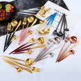 thumbnail image 2 of Zhuge 4Pcs Dinner Forks Stainless Steel Silverware Forks Modern Flatware Cutlery Forks-Gond Red, 2 of 5