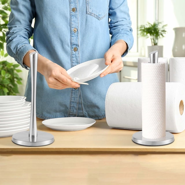 Sentmoon jusqu'à 90 % de Rabais Papier Hygiénique Vertical de Cuisine, Papier Hygiénique Non Perforé, Rouleau de Restaurant, Papier Hygiénique de Table en Acier Inoxydable Aubaines du Jour Liquidation Prime
