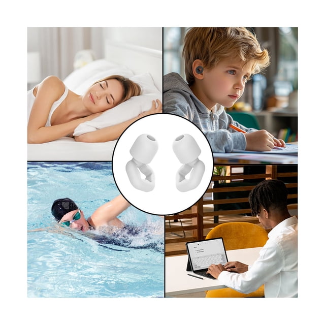 Ear Plugs for Sleeping, Super Soft Sound Insulation, Reusable Noise Reduction, Hearing Protection, Washable Earplugs for Concentration, Travel, Commuting