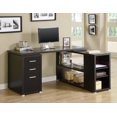 thumbnail image 3 of Monarch Specialties Computer Desk, Home Office, Corner, Left, Right Set-up, Storage Drawers, L Shape, Work, Laptop, Laminate, Brown, Contemporary, Modern, 3 of 3