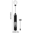 thumbnail image 3 of Yhmxh Home Appliances Kitchen Appliances Home Essentials Milk Frother,Rechargeable Hand-Held Milk Frother 3 Change USB Charging Can Be Used ForBulletproof Coffee Protein Drinks Matcha Coffee Whisk, 3 of 7