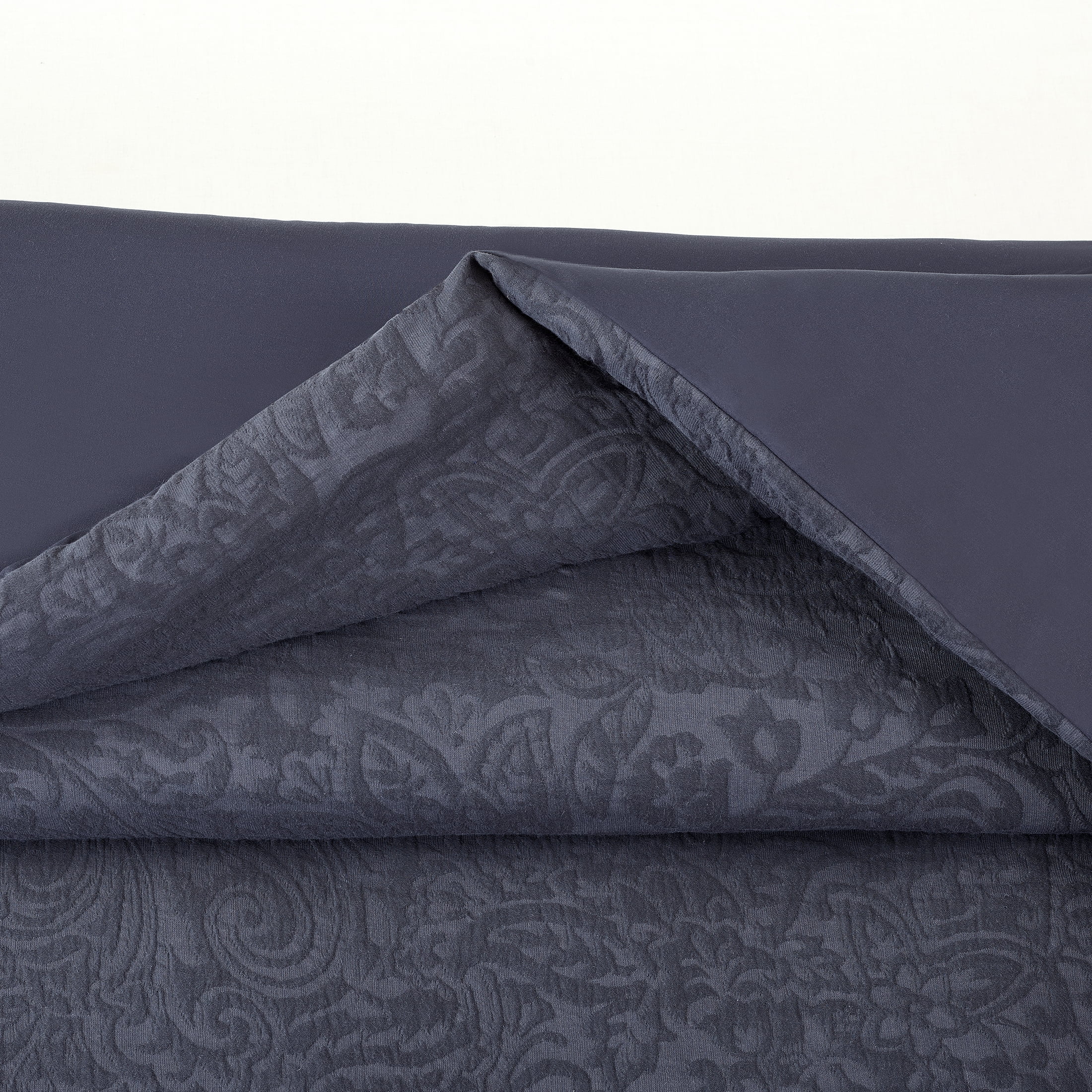 Ensemble de couette Better Homes & Gardens Paisley Matelassé, 3 pièces, gris, très grand lit, tous âges