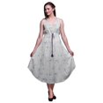 thumbnail image 1 of Bimba Robe Midi à Cordon pour Femmes, Teinture sur Nœuds Imprimée, Bretelles Spaghetti, Tenue de Plage - XX-Grand, 1 of 1