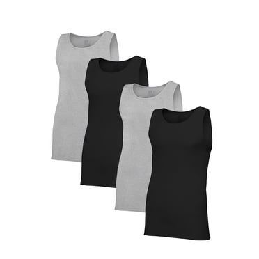 Fruit of the Loom Haut de Type A pour Homme de Qualité Supérieure (Lot de 4) Assorti, Noir/gris, Moyen
