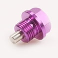thumbnail image 5 of Magnetic Oil Drain Plug M12x1.25 Aluminum Alloy with Strong Magnet for Engine Oil Pan Transmission Fluid Change Silver Purple Car Modification Performance Auto Parts with Gasket 1.18 inch, 5 of 5
