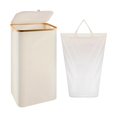 thumbnail image 4 of Clothes Hamper Large Laundry Basket Foldable Inner Bag Tall Portable Storage Basket Bins Laundry Hamper for Living Room Dorm Beige, 4 of 8