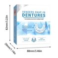 thumbnail image 3 of Dvkptbk tooth socket 2Pc One Upper Teeth One Lower Teeth Dentals Veneer Comfortable Fits Flexible White Denture Top Veneer Denture Accessory Suitable for Both Men and Women, 3 of 9