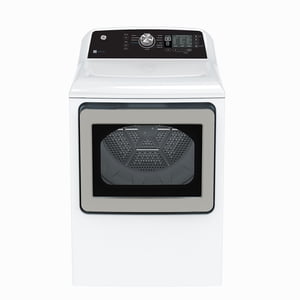 GE 7.4 cu.ft. Séchoir à gaz à charge supérieure avec SaniFresh Cycle Blanc - GTD68GBMRWS
