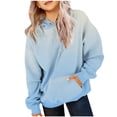 thumbnail image 2 of MeetoTime Sweat à Capuche pour Filles avec Poches Automne Surdimensionné Manches Longues Dégradé Décontracté 2-14 Ans, 2 of 4