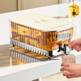 thumbnail image 3 of 5.3L Refrigerator Water Dispenser Jug with Faucet & Filter, Large Fruit Infuser Pitcher for Iced Beverages, 3 of 9