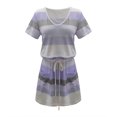 thumbnail image 2 of yoeyez Robe d'Été Décontractée Courte Robes d'Été pour Femmes 2024 Robe Mini à Imprimé Rayé Sans Manches Robes T-Shirt Décontractées Robe d'Été Décontractée Mes Commandes Passées Récemment par Moi Aujourd'hui, 2 of 6