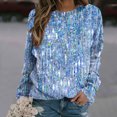 thumbnail image 1 of DPTALR Chandail à Col Rond Imprimé pour Femmes, Manches Longues, Blouse Confortable, 1 of 5