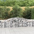 thumbnail image 1 of vidaXL Arched Gabion Baskets 5 pcs 400x50x60/80 cm Galvanised Iron, 1 of 4