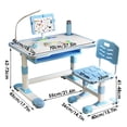 thumbnail image 3 of Ensemble de Bureau et Chaise d'Étude pour Enfants, Table d'Écriture pour Tout-Petits à Hauteur Réglable avec Support de Lecture Inclinable et Lumière de Table DEL, Table d'Apprentissage pour Enfants pour Salon et Chambre avec Tiroir Extra Grand, 3 of 9