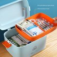 thumbnail image 3 of Amber Home Medical Storage Kit: Large-Capacity Multi-Layer Emergency First Aid Organizer with Durable Construction, Portable Design, and Complete Supplies for Family Healthcare Needs, 3 of 5