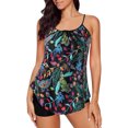 thumbnail image 2 of EGNMCR Bikini Set Swimsuits For Women Two Piece Bathing Suits Floral Print Tank Tops With Boyshorts Swimming Suits, 2 of 6