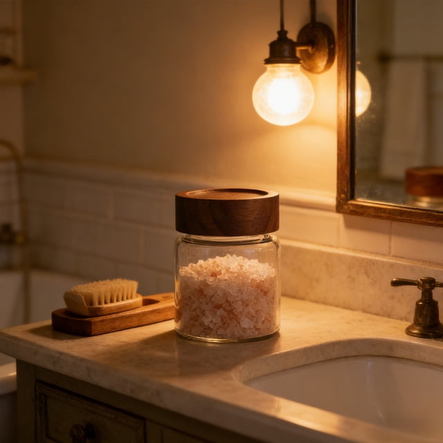 Dvkptbk storage jar Kitchen Storage Sealed Borosilicate Heatproof Glass Jar with Maple Wood Coffee Grain Tea Container