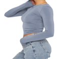 thumbnail image 4 of T-Shirt à Manches Longues Col Rond pour Femme, 4 of 6