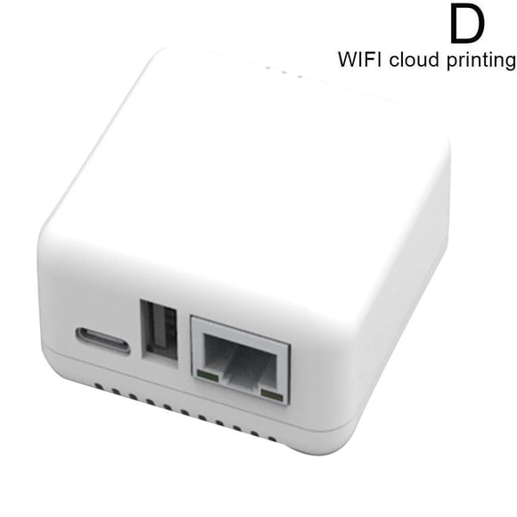 WAITLOVER Network Print Server With 1x 10/100 Mbps Rj-45 Lan Port Wifi Network 2.0 Bt Function For Xp Usb 4.0 Support Port I6B9