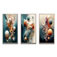 thumbnail image 2 of Designart "Organic Blessings from the Otherworldly Multiverse II" Minimalism Framed Wall Art Set Of 3 - White Abstract Minimalism Frame Gallery Set For Office Decor, 2 of 6