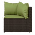 thumbnail image 5 of vidaXL 3 Piece Garden Lounge Set with Cushions Brown Poly Rattan, 5 of 5