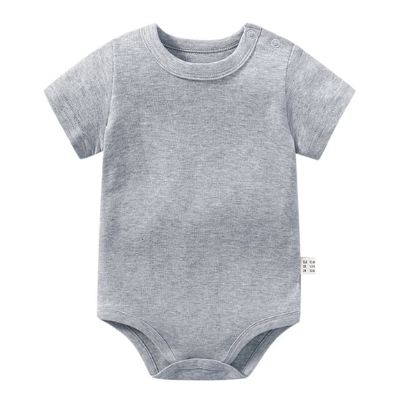 Yammkia Ensembles Nouveau-Né Bébé Fille Tenue d'Été Nouveau-Né Fille Mignonne Fly Manches Volantées Barboteuse Robe en Tricot Nœud Bandeau Vêtements Bébé Gris, 3-6 Mois
