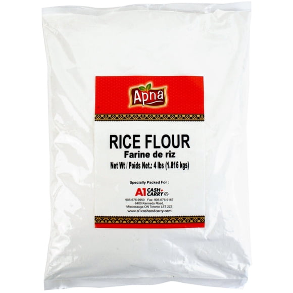 Apna/Swad - Rice Flour - Pack of 10 x 4lb - Gluten-Free, Fine Texture, Versatile for Baking & Cooking, South Asian Cuisine (10ct)