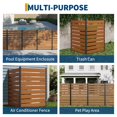 thumbnail image 3 of Outdoor Privacy Screen 2-Panel - Weatherproof Decorative Enclosure Screen - Protects Trash Cans, AC Units, Pool Equipment - No-Dig Metal & Wood Design for Garden, Yard, Patio - 2PCS
﻿, 3 of 7