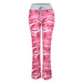 thumbnail image 3 of RKSTN Womens Pants Fashion Comfy Stretch Print Drawstring Wide Leg Lounge Pants Loose Comfortable Pants, 3 of 8