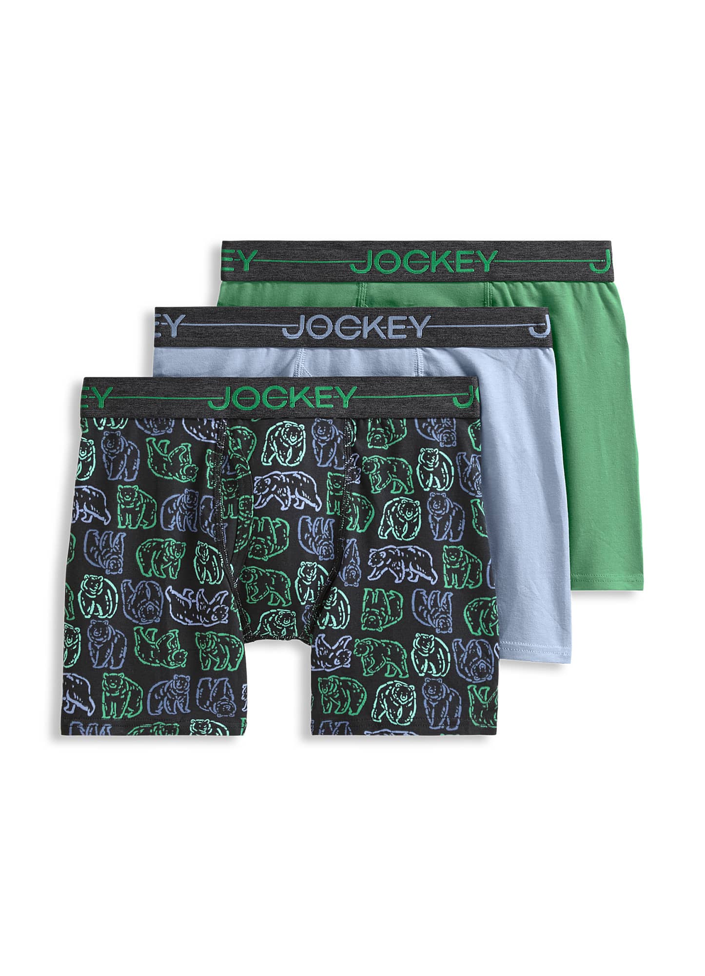Jockey Boxeur-Brief Extensible en Coton pour Garçons - Lot de 3