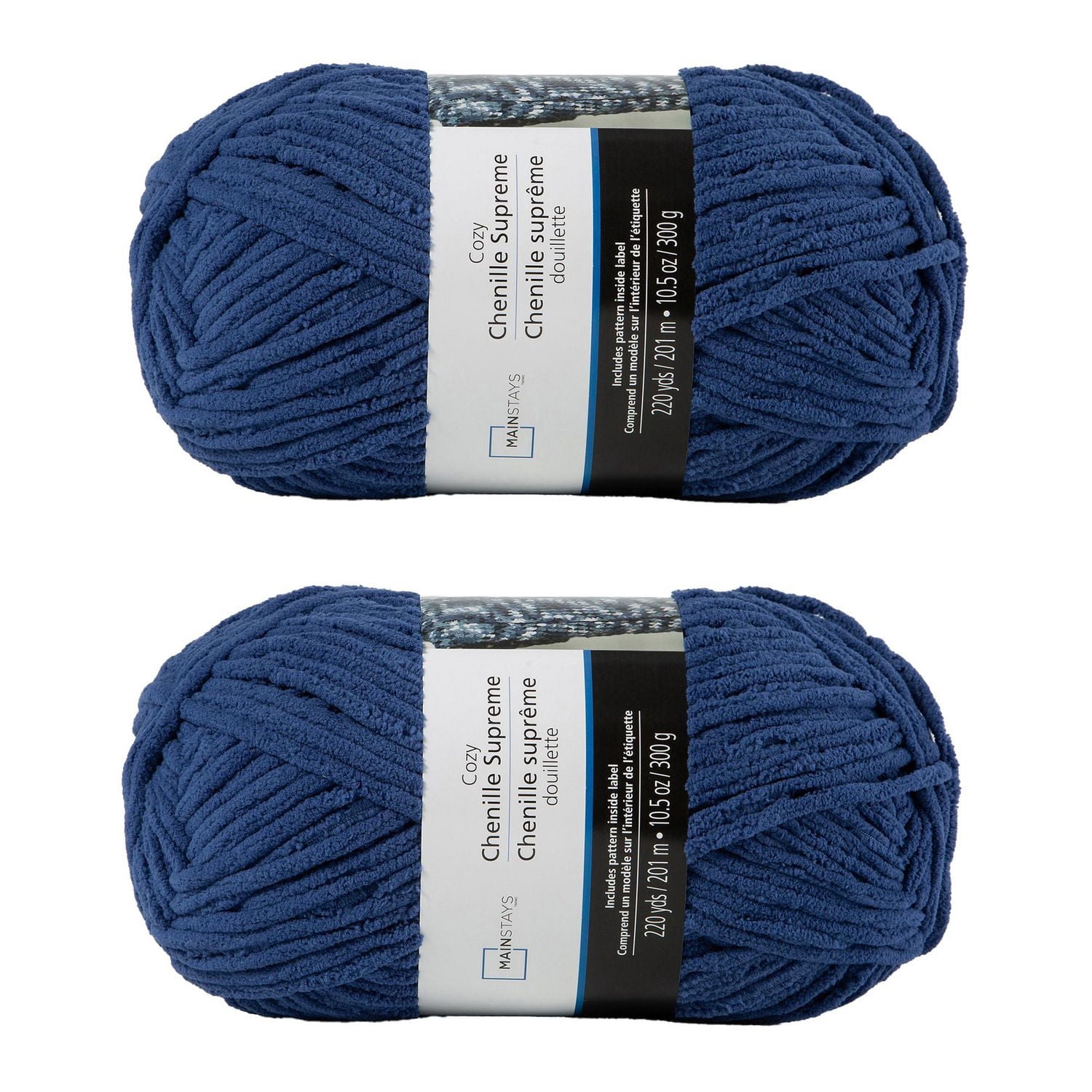 MAINSTAYS Lot de 2 fils de polyester bleu nautique
