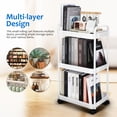 thumbnail image 2 of Rolling Cart Utility Cart 3 Tier Rolling Cart Under Desk Storage Bedside Cart Snack Cart Book Cart Organizer Cart, 2 of 9