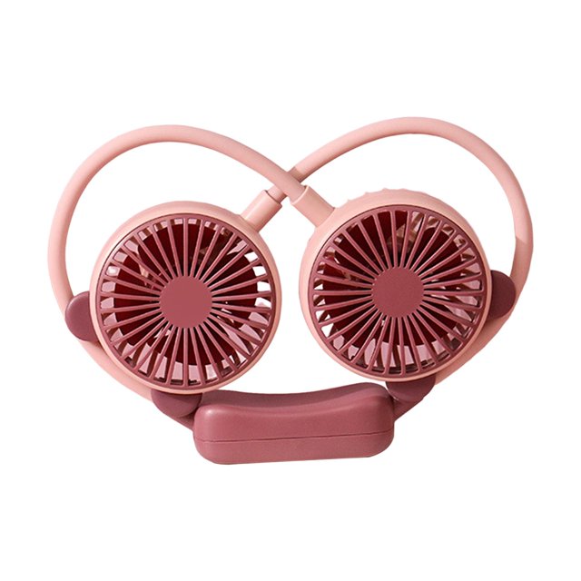 Neck Hanging Fan Wearable Portable Fans 2 Speeds Adjustment USB Rechargeable