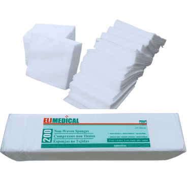 Elimedical Gauze Pad 4-ply Sponges Non Woven Non Sterile 2x2 200pcs/pkg N2204