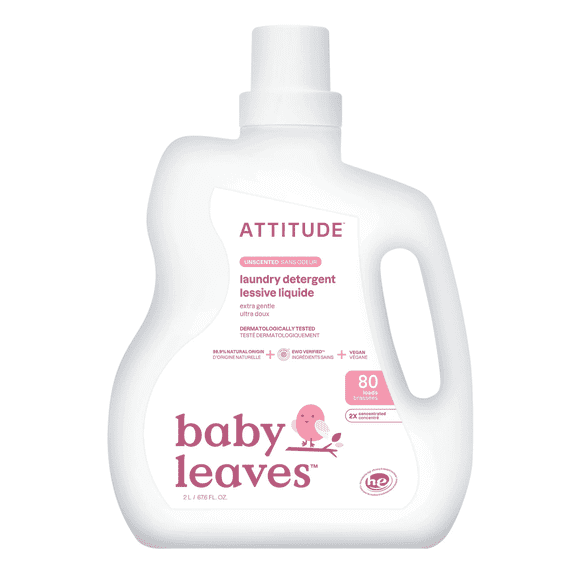 Attitude Laundry Detergent Baby Fragrance Free Free (80 Loads) 2L