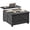 Black Wood Grain, variant on HOMCOM Farmhouse Lift Top Coffee Table with Flip-top Lids and Hidden Compartments, White