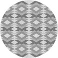 thumbnail image 1 of Ahgly Company Tapis de Zone Rond Gris Transitionnel pour Intérieur Lavable à la Machine, 4 Pieds Rond, 1 of 7